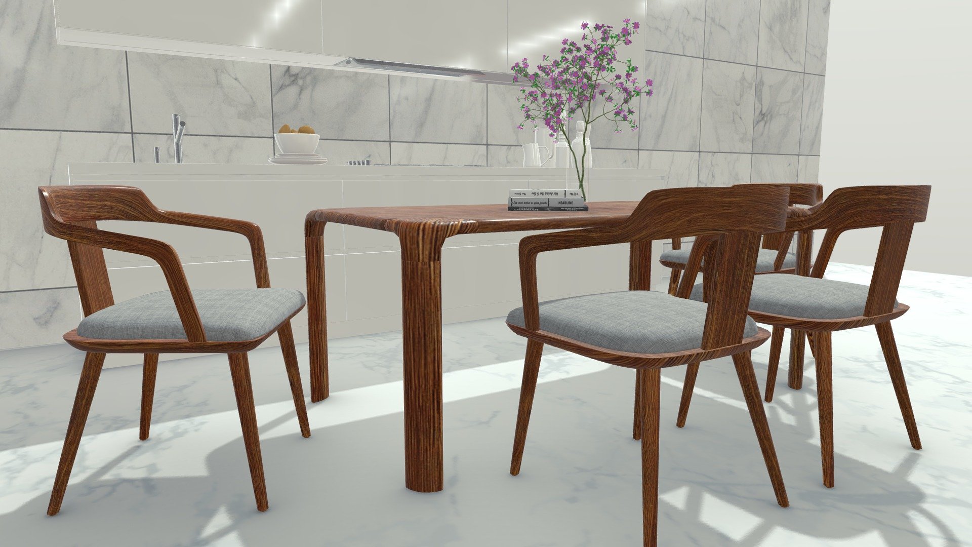 Dining Model - Download Free 3D Model By Y_madhu [f74b8d6] - Sketchfab