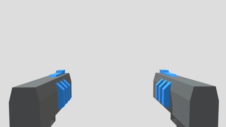 Plasma Pistols 3D Model