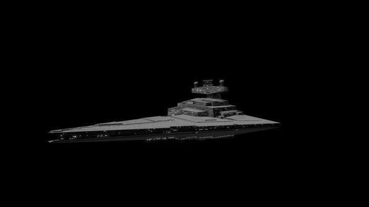 Low Poly: Imperial I Class Star Destroyer 3D Model