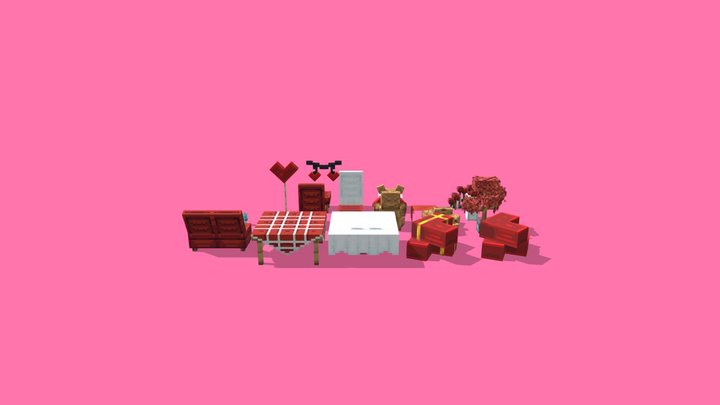 Furniture - Valentine Day 3D Model