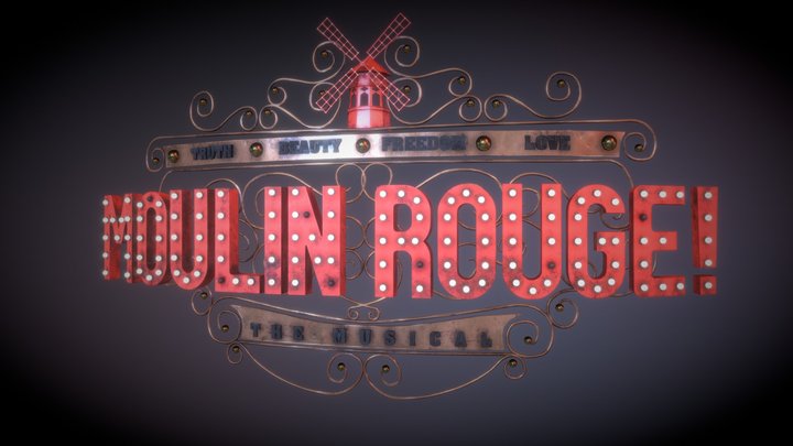 Logo Moulin Rouge 3D Model