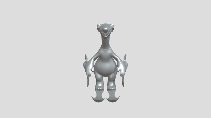 Sid the sloth from Ice Age movie 3D Model