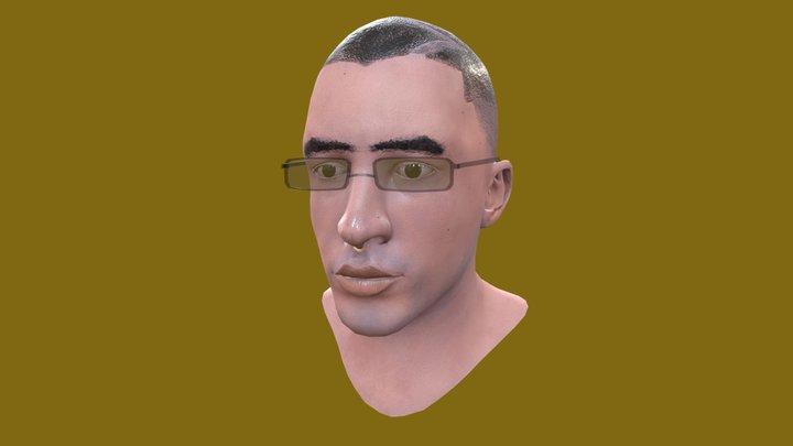 Bad Bunny Head Sculpt 3D Model