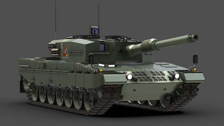 Leopard 2A4 3D Model