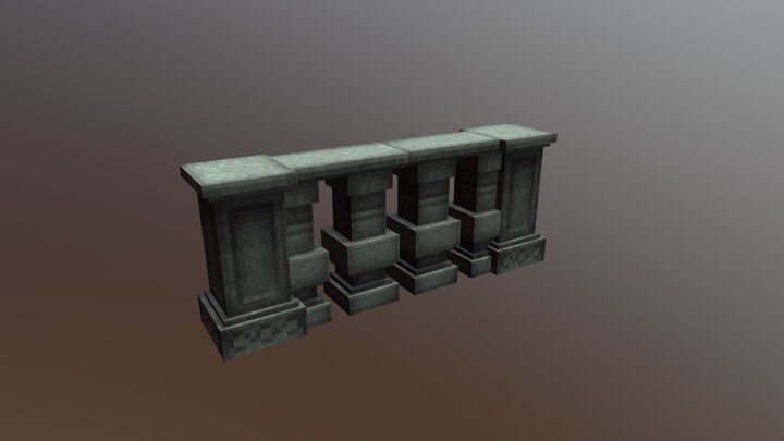 Andesite Wall 3D Model