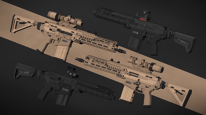 😭 XM5 Spear XM7 M7 Tactical 3D Model