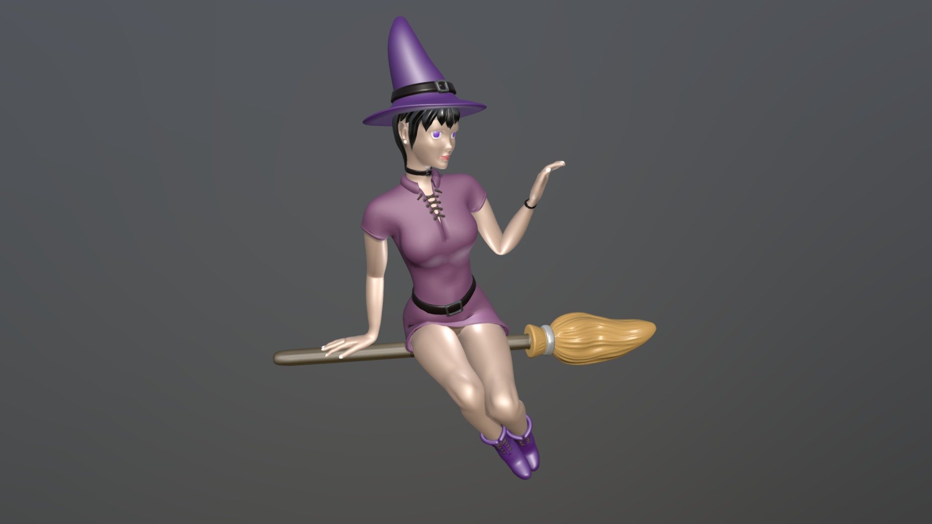 Anime Witch Character - 3D Printable