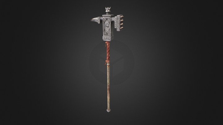 Skyrim Champions Cudgel Fanart 3D Model
