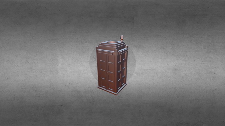 Police Phone Cabin 3D Model