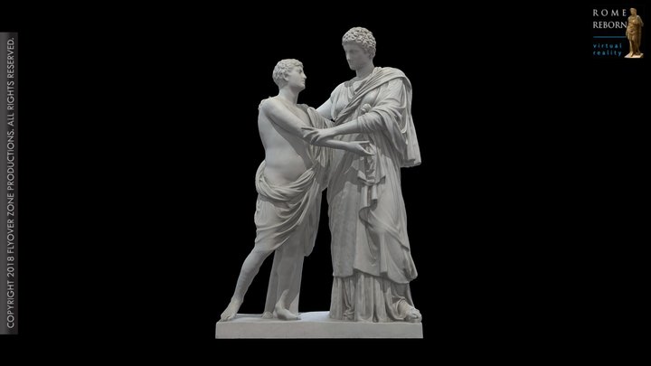 3D rendering of Orestes and Electra