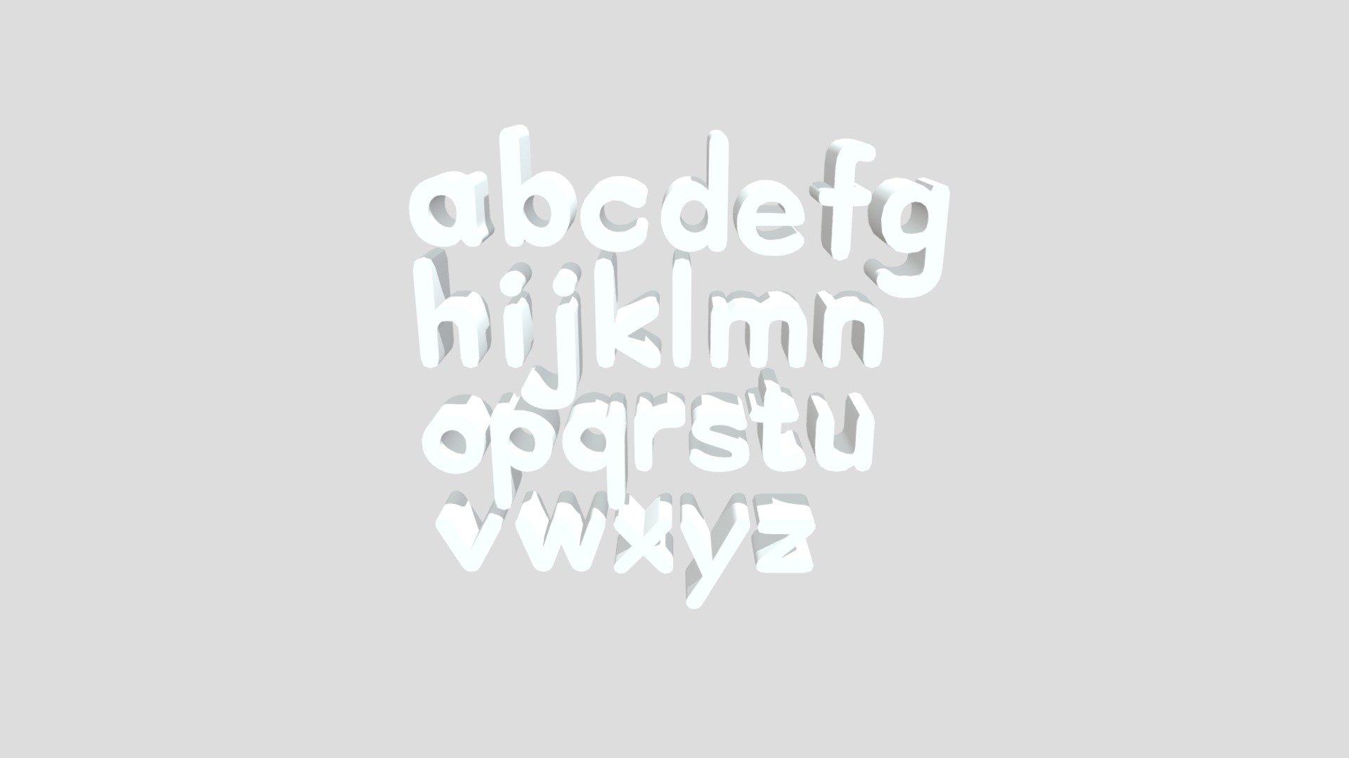 Lowercase Letters - Download Free 3D model by juanmpele [f756029 ...