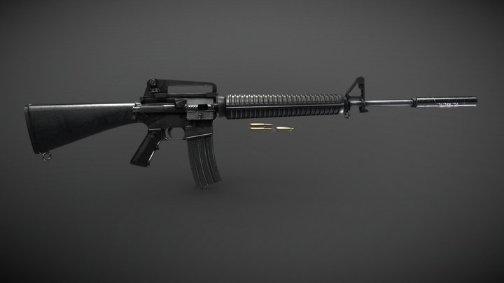 M16A4 V3 - PBR 3D Model