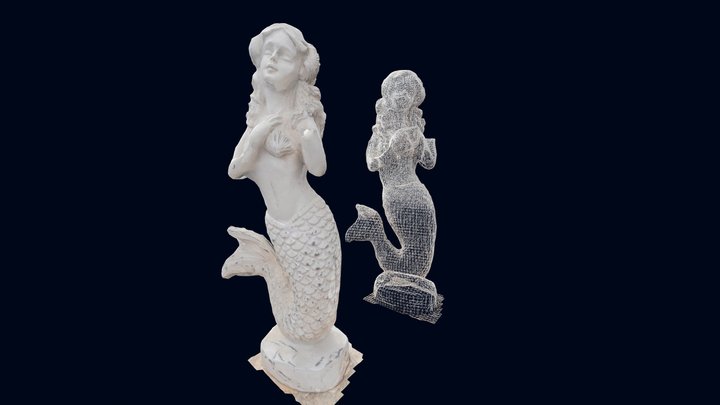 Little Mermaid Statue 3D Model