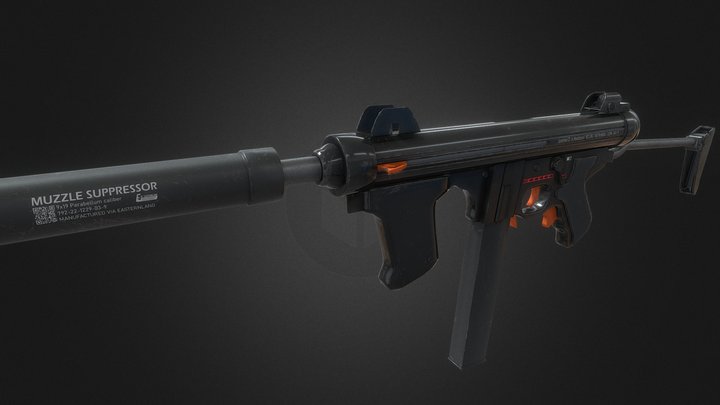 Beretta M12S SMG 3D Model