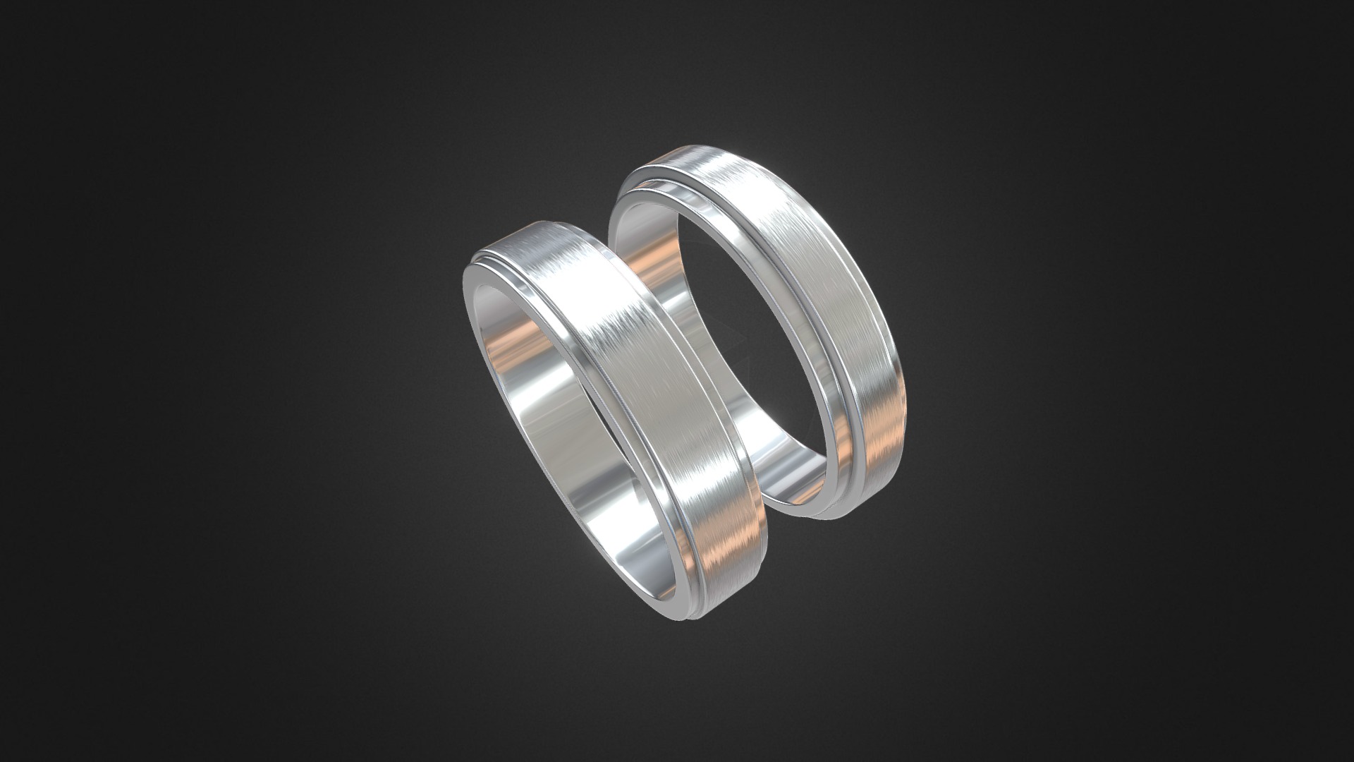 3D model 1016 – Ring - This is a 3D model of the 1016 - Ring. The 3D model is about a silver and gold ring.