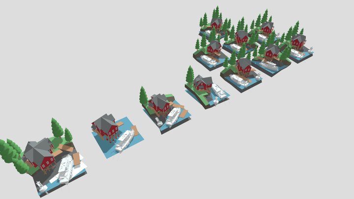 Blockout Iterations 3D Model