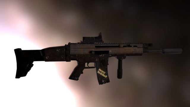 Scar AssualtRifle 3D Model