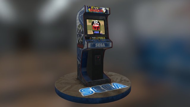 Shinobi Arcade Cabinet, Dirty (SEGA, 1987) 3D Model