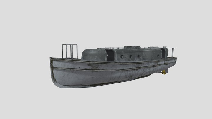 US Battleship Lifeboat 3D Model
