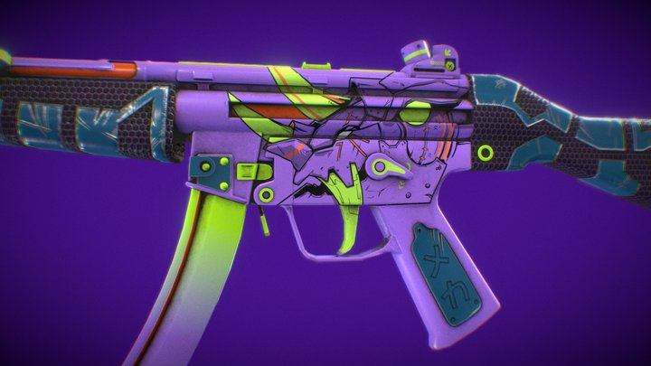メカ (Mecha) | Mp5 3D Model