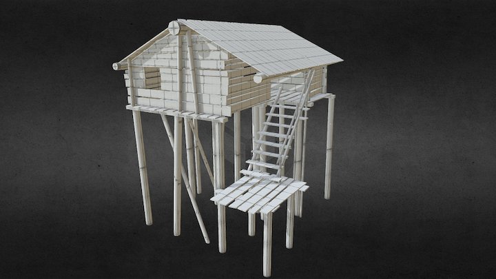 Indonesian Water Hosue 3D Model
