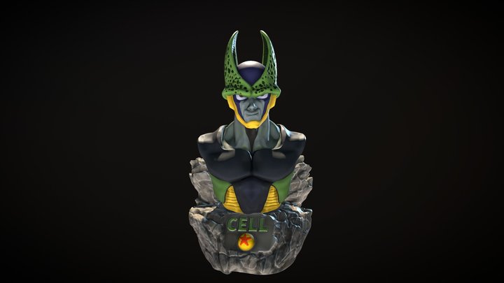DBZ Perfect Cell Bust 3D Model