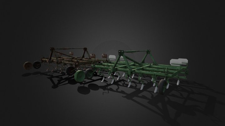 Kultywator Unia Grudziądz u218/1 3D Model