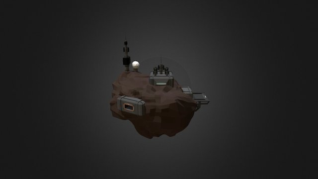 Space station destroyed WIP 3D Model