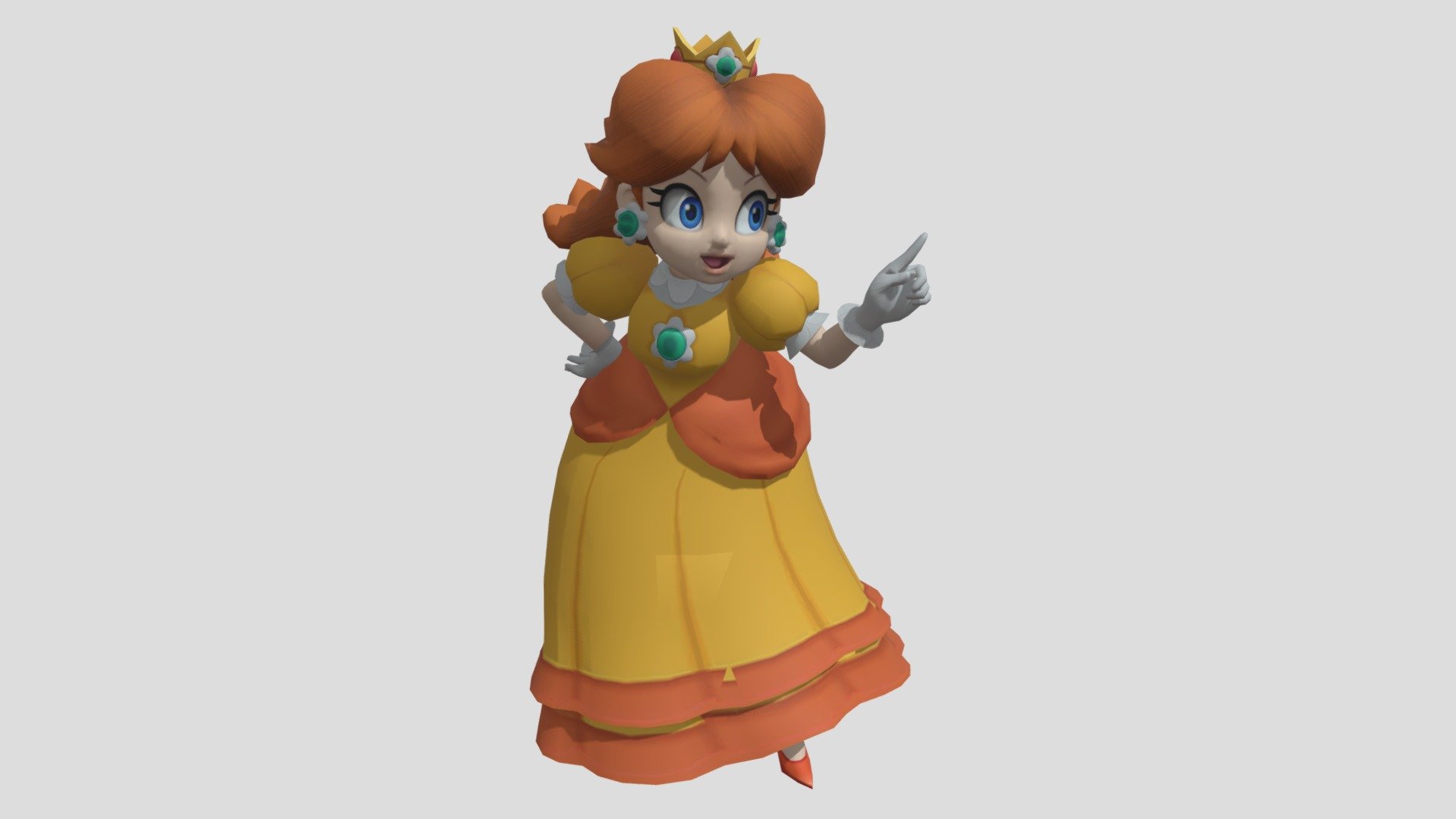 Daisy SSB Wii-U Trophy - 3D model by sulkserrie [f75eb5c] - Sketchfab