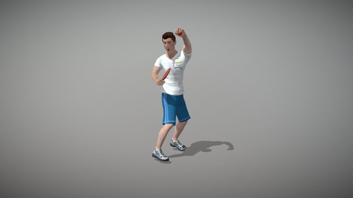 One-hand forehand strike of self-bouncedball – Kostenloses 3D-Modell STL