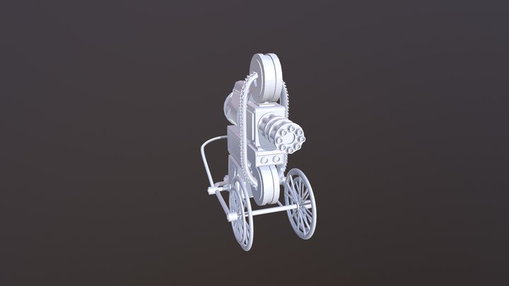 Gatling Gun 3D Model