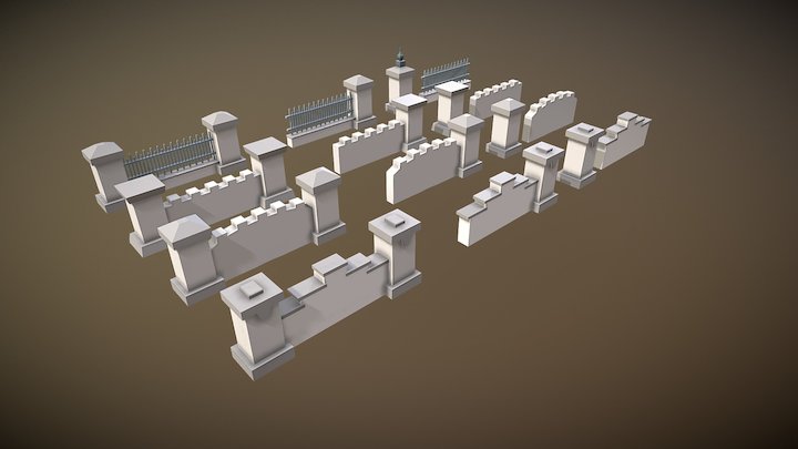 AS_StoneFence 3D Model