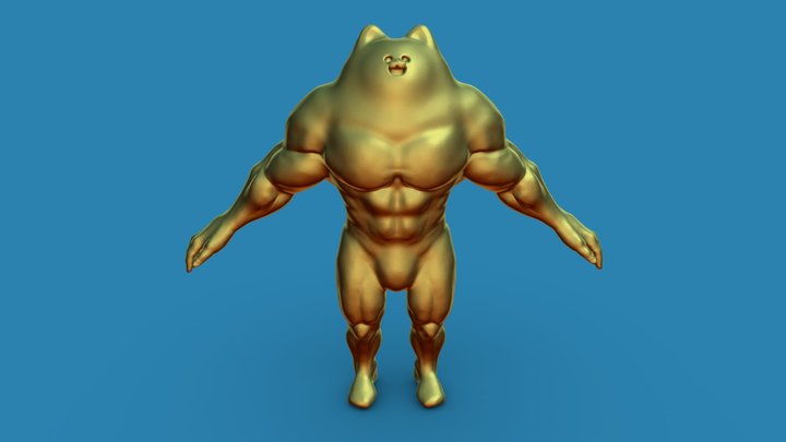 肌肉貓原形 3D Model