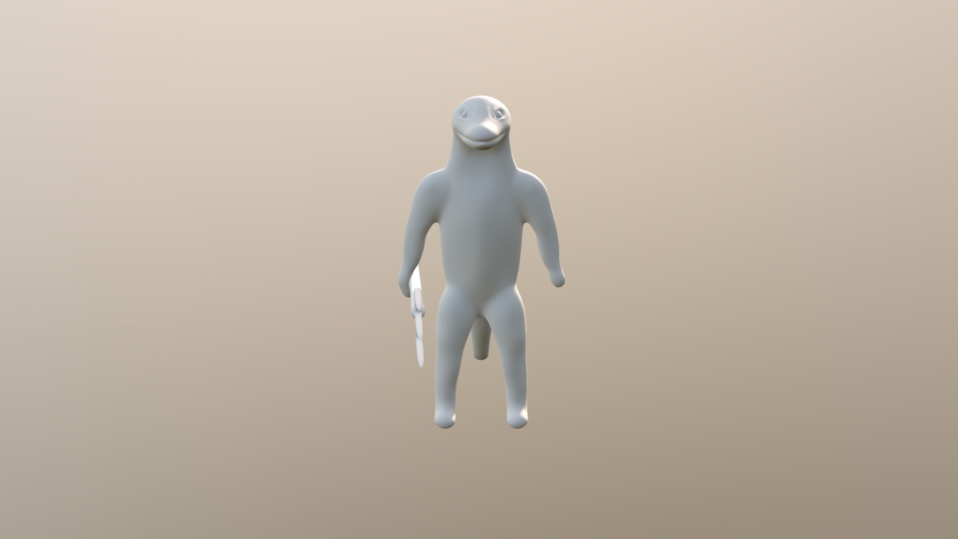 Basic lizard with pitchfork
