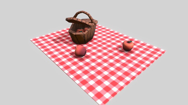 A little picnic scene 3D Model