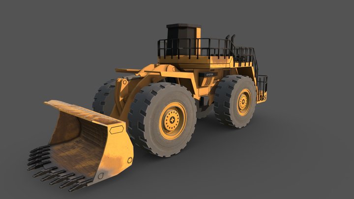 Wheel Loader Komatsu WA1200 3D Model