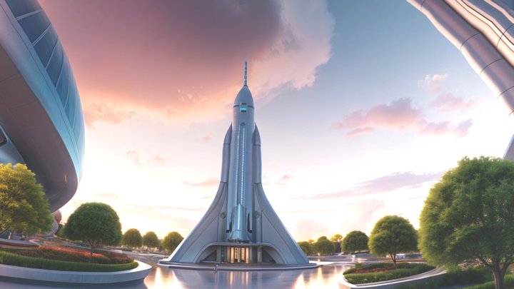 Skysphere futurstic city 3D Model