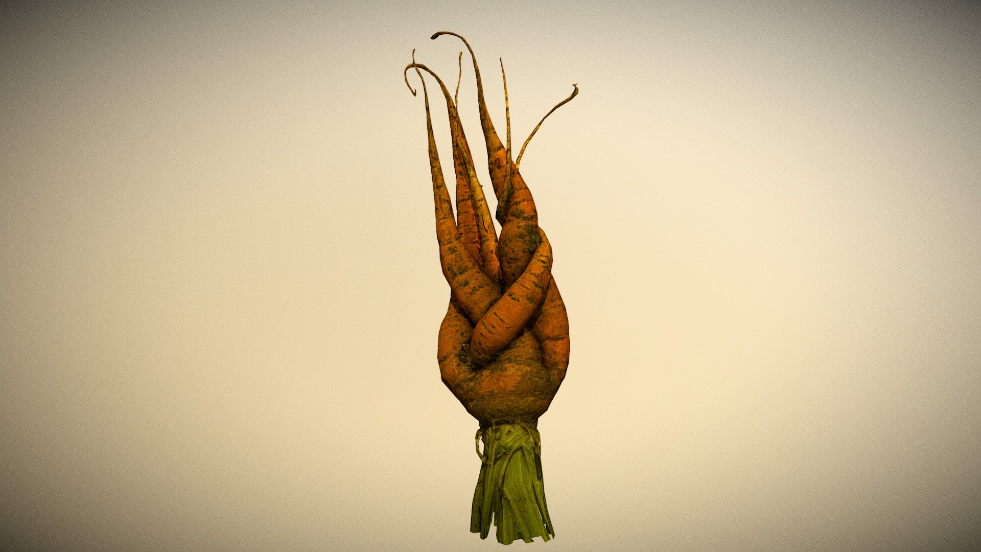 3D model Older Carrot 03 - This is a 3D model of the Older Carrot 03. The 3D model is about a plant with a stem.