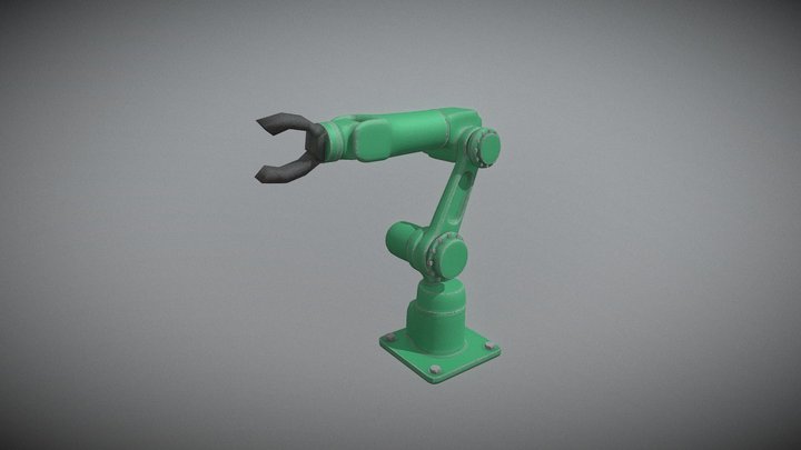 Industrial Robot arm 3D Model