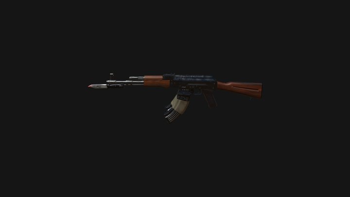 Ak47 Knife 3D Model