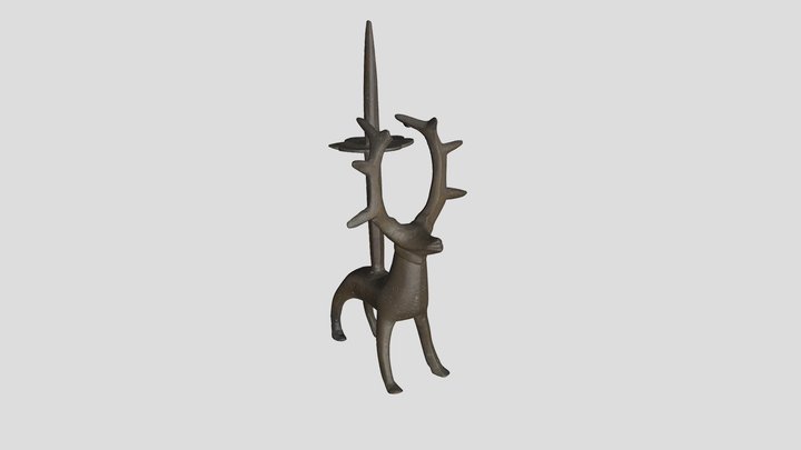Medieval stag candle holder (SOTLS : A2001.8) 3D Model