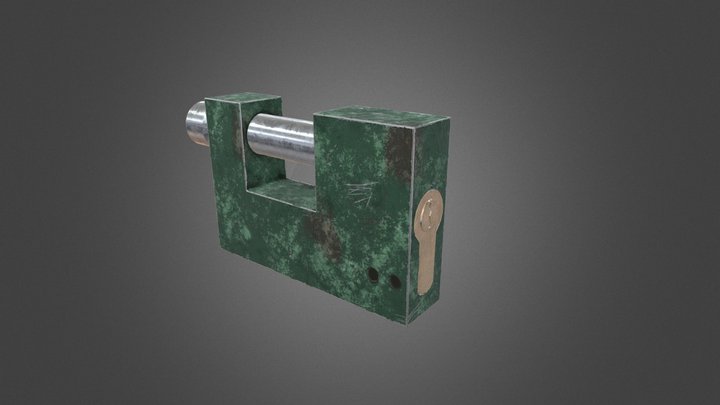 Old Padlock 3D Model