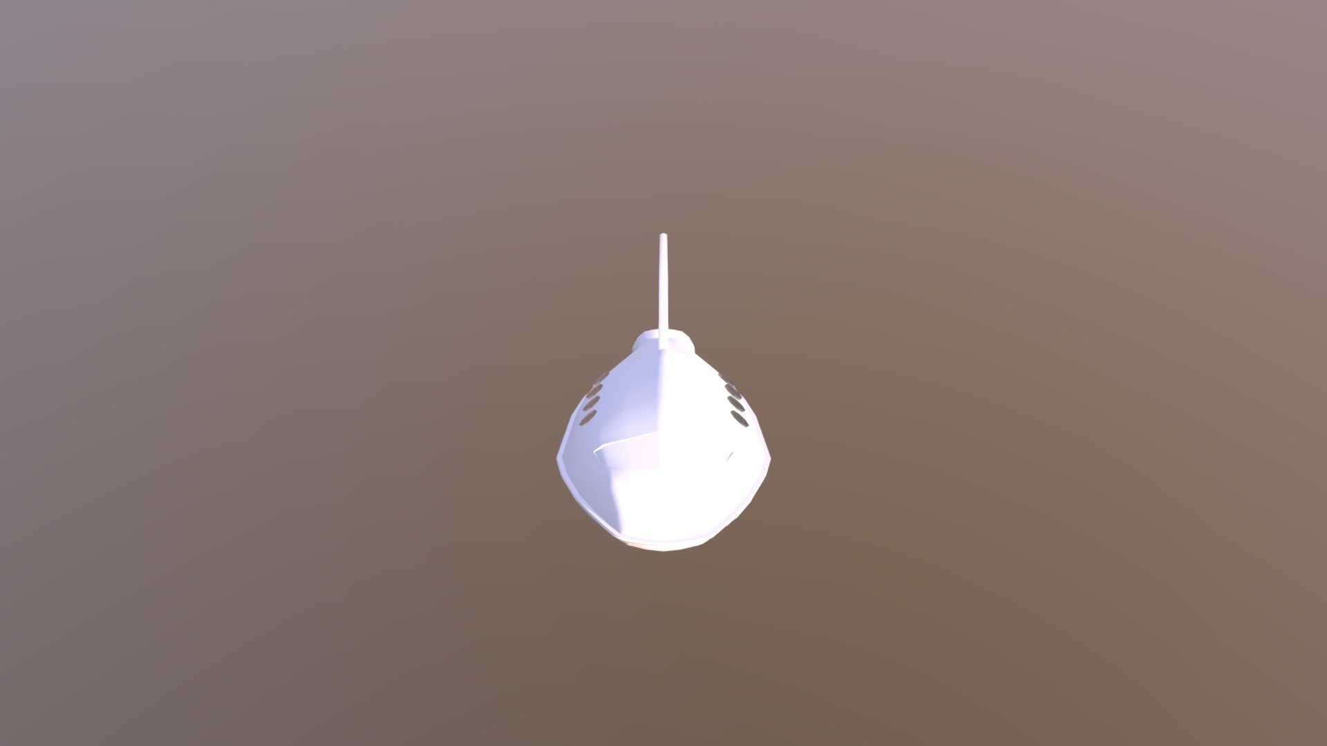 spaceship futurama inspired lowpoly
