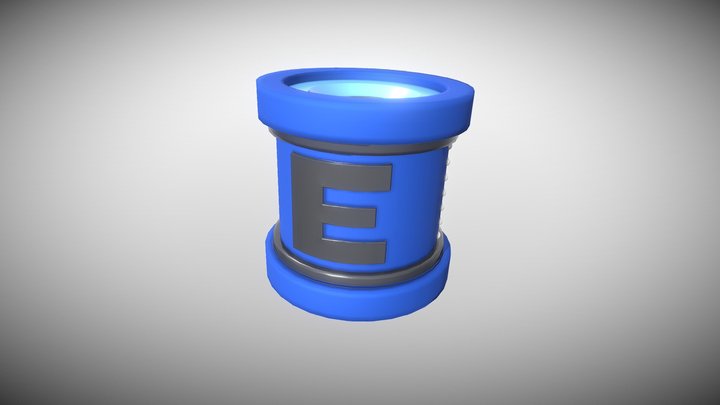 Megaman E-Tank - Game Asset 3D Model