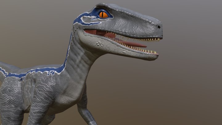 Jurassic World Blue Velociraptor 3D Model