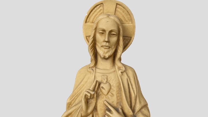 Saint statue Jesus Christ Gerard Linssen Venlo 3D Model