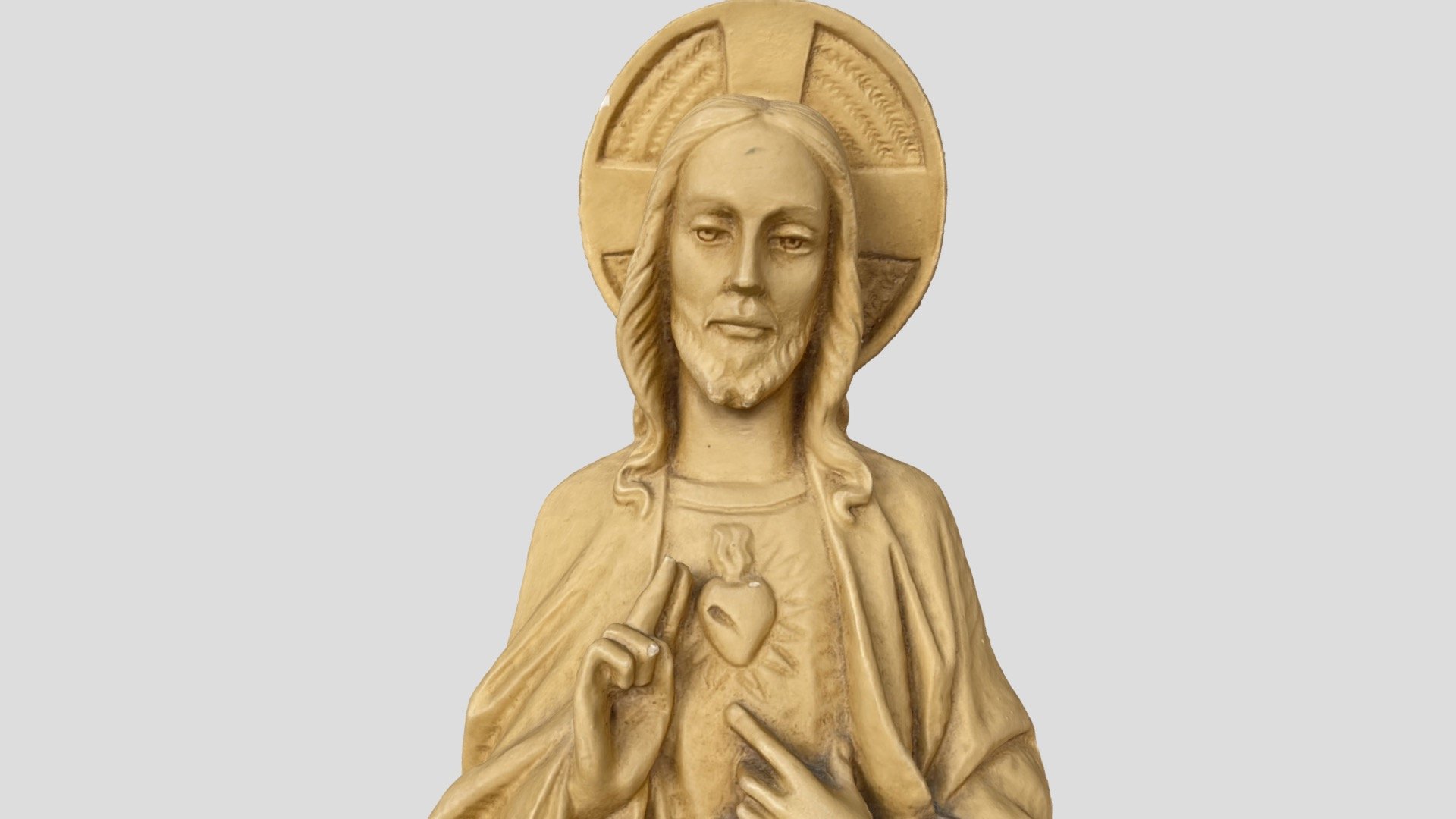 Saint statue Jesus Christ Gerard Linssen Venlo 3D model by p77