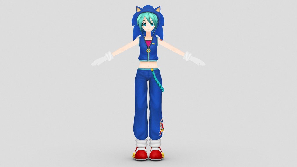 Sonic Miku (con huesos).