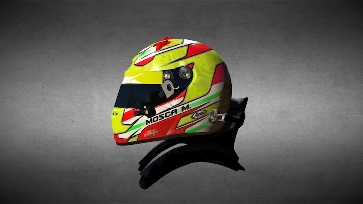 Arai Gp6 Pilota Marco Mosca 3D Model