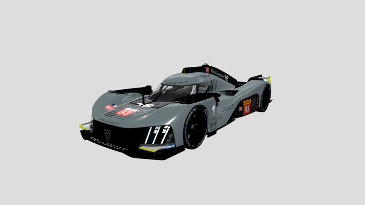 Peugeot 9x8 Hypercar 3D Model